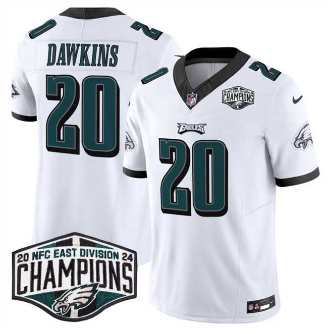 Men's Philadelphia Eagles #20 Brian Dawkins White 2024 NFC East Champions F.U.S.E. Vapor Untouchable Limited Stitched Jersey,We sell and wholesale Men's Philadelphia Eagles #20 Brian Dawkins White 2024 NFC East Champions F.U.S.E. Vapor Untouchable Limited Stitched Jersey on line form chian!